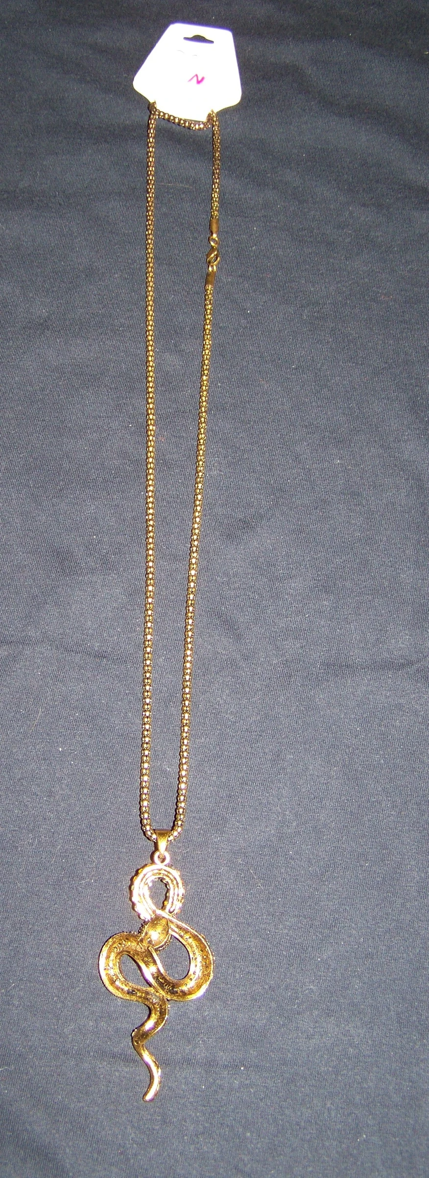 Sparkling Snake Chain Necklace 🐍 Gold & Multicolored Crystals New – photo 2